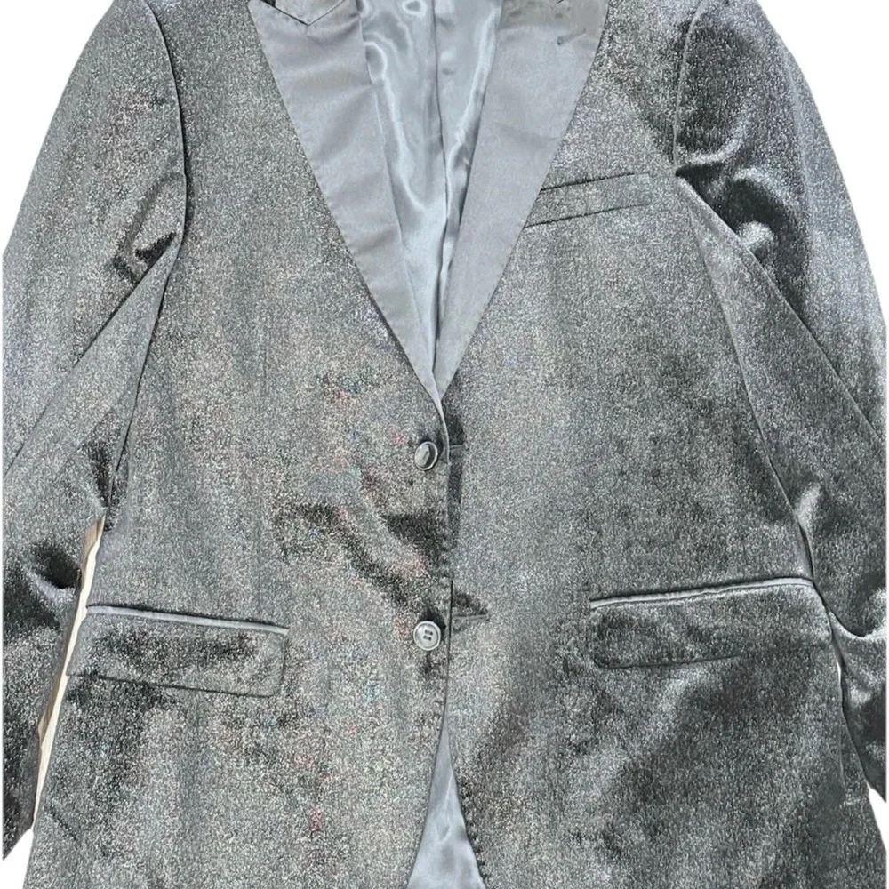 Giovanni Testi Black Sparkle Suite Jacket (Men's Size 38R)